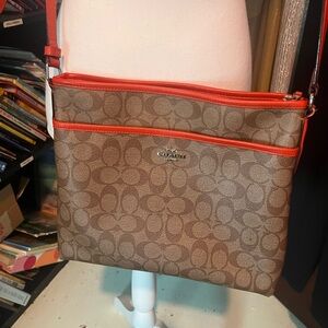 Coach Crossbody Brown and Orange. Like new!